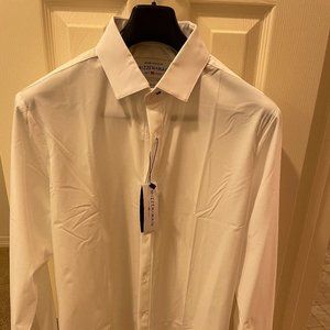 Mizzen + Main WHITE Performance Dress Shirt - LARGE